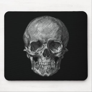 Black & White Skull Mouse Mat