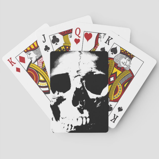Black & White Skull Playing Cards (Back)
