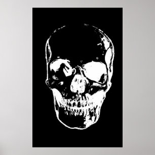Black & White Skull Poster Print - Skull Posters