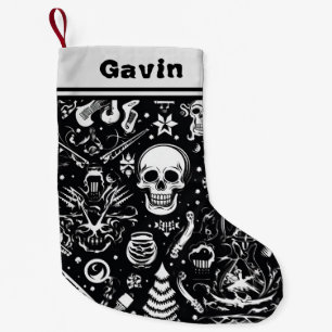 Black & White Skull Stocking