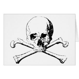 Black & White Skull & the Bones