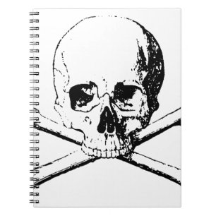 Black & White Skull & the Bones Notebook