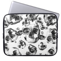Black & White Skulls Skeleton Skull Art Pattern
