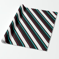 Black White Slanted Regimental Stripe Lines