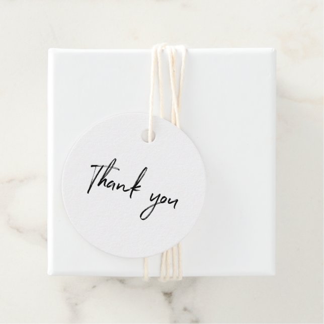 Black & White Small Business Thank you Package Tag (In Situ)