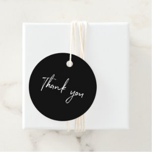 Black & White Small Business Thank you Package Tag