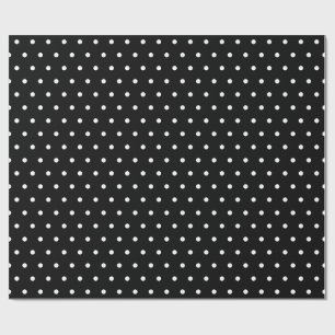 Black & White Small Polka Dot Party Christmas gift Wrapping Paper