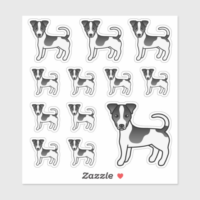 Black & White Smooth Coat Jack Russell Terriers (Sheet)