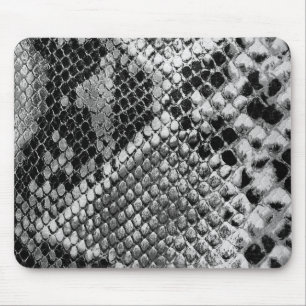 Black White Snake Mouse Mat