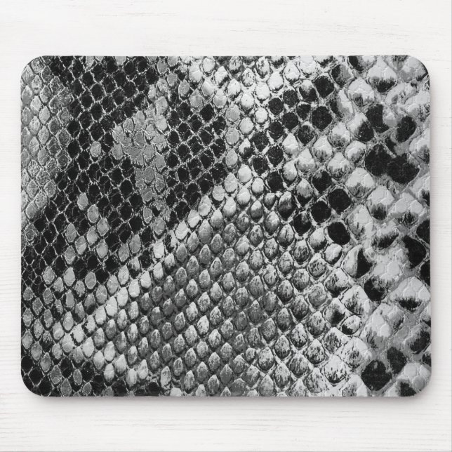 Black White Snake Mouse Mat (Front)