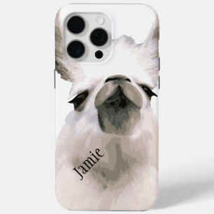 Black & White Snooty Snobby Drama Llama iPhone 15 Pro Max Case