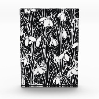 Black & White Snowdrop Pattern Photo Block