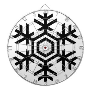 Black & White Snowflake Dartboard