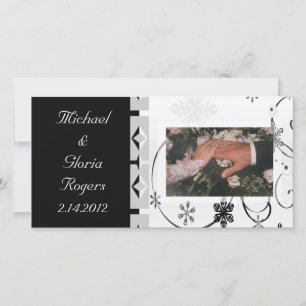 Black & White Snowflake Wonderland Holiday Card