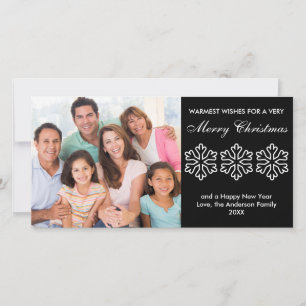 Black & White Snowflakes - Photo Card