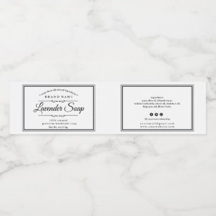 Black & White Soap Label