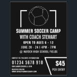Black & White Soccer ball, Soccer Camp Advertising Flyer<br><div class="desc">Black & White Soccer ball,  Soccer Camp Advertising Flyers By The Business Card Store.</div>