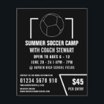 Black & White Soccer ball, Soccer Camp Advertising Flyer<br><div class="desc">Black & White Soccer ball,  Soccer Camp Advertising Flyers By The Business Card Store.</div>