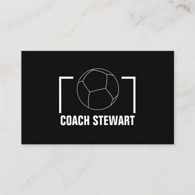 Black & White Soccer ball, Soccer Player/Coach/Ref Business Card (Front)