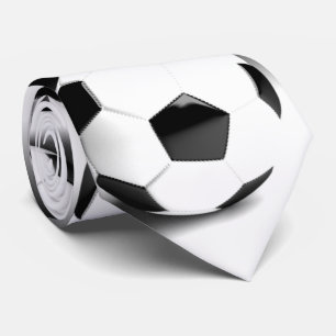 Black White Soccer Ball Tie