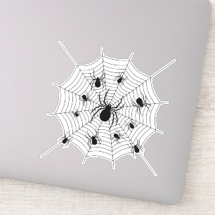 Black White spiders spiderweb Halloween pattern