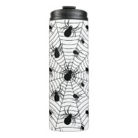 Black White spiders spiderweb Halloween pattern