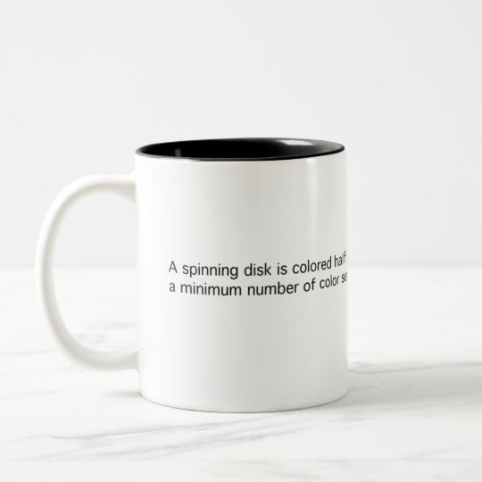 Black/White Spinning Disc Two-Tone Coffee Mug