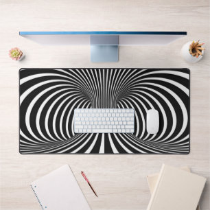 Black & White Spiral Desk Mat