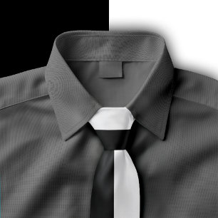 Black & White Split Color Design Tie