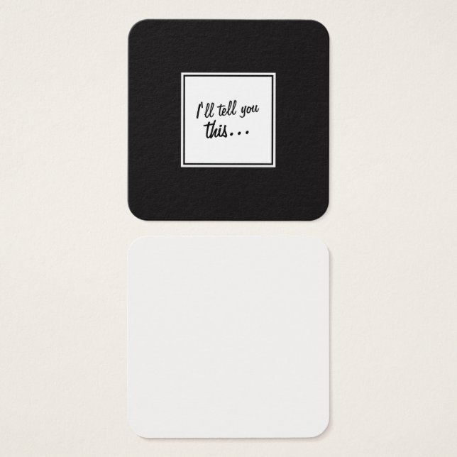Black & White Square Notes for Leaving Messages / (Front & Back)