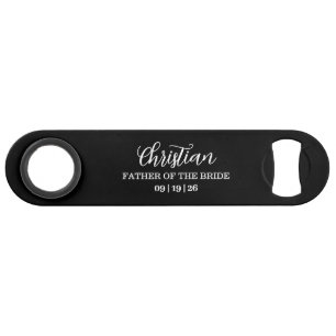 Black & White Stainless Steel Bottle Opener