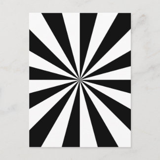 Black & White Star Burst Postcard