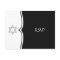 Black White Star of David RSVP Postcard