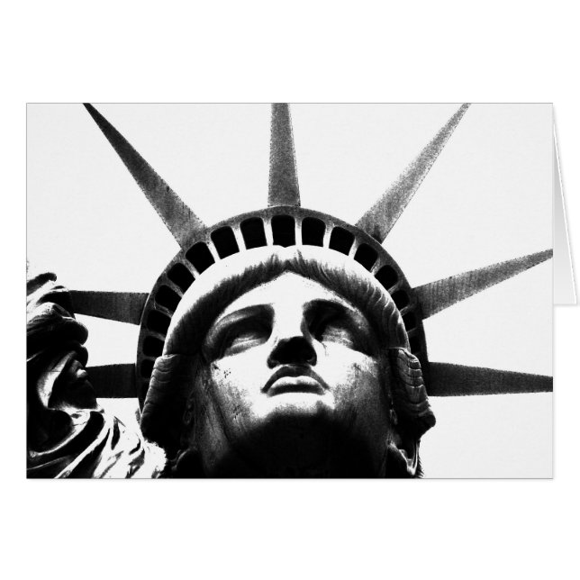 Black & White Statue of Liberty (Front Horizontal)