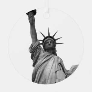 Black & White Statue of Liberty Christmas Tree Decoration