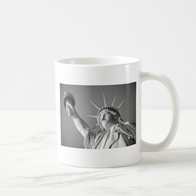 Black White Statue of Liberty Coffee Mug (Right)
