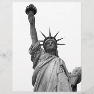 Black & White Statue of Liberty Customized Letterhead