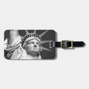 Black & White Statue of Liberty Luggage Tag
