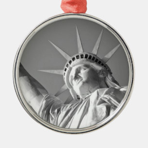 Black White Statue of Liberty Metal Tree Decoration