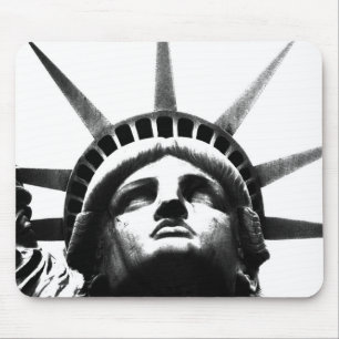 Black & White Statue of Liberty Mouse Mat