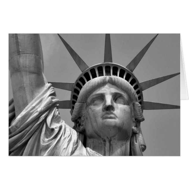 Black & White Statue of Liberty New York (Front Horizontal)