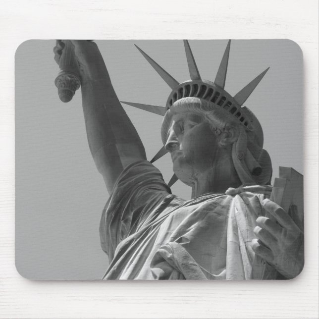 Black & White Statue of Liberty New York City Mouse Mat (Front)