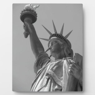 Black & White Statue of Liberty New York City Plaque
