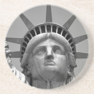 Black & White Statue of Liberty New York Coaster