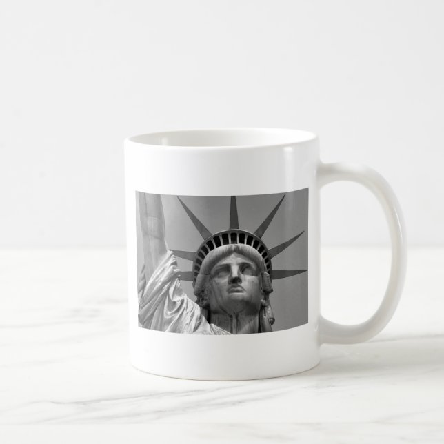 Black & White Statue of Liberty New York Coffee Mug (Right)