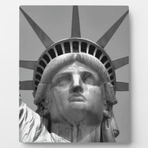 Black & White Statue of Liberty New York Plaque