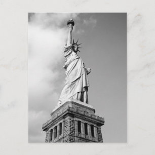 Black & White Statue of Liberty, New York postcard