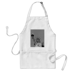 Black & White Statue of Liberty New York Standard Apron