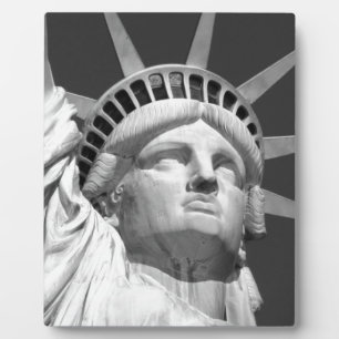 Black & White Statue of Liberty Plaque