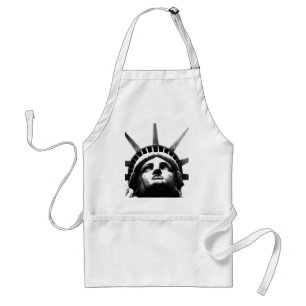 Black & White Statue of Liberty Standard Apron